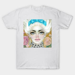 Marie Antoinette with Blue Bow T-Shirt